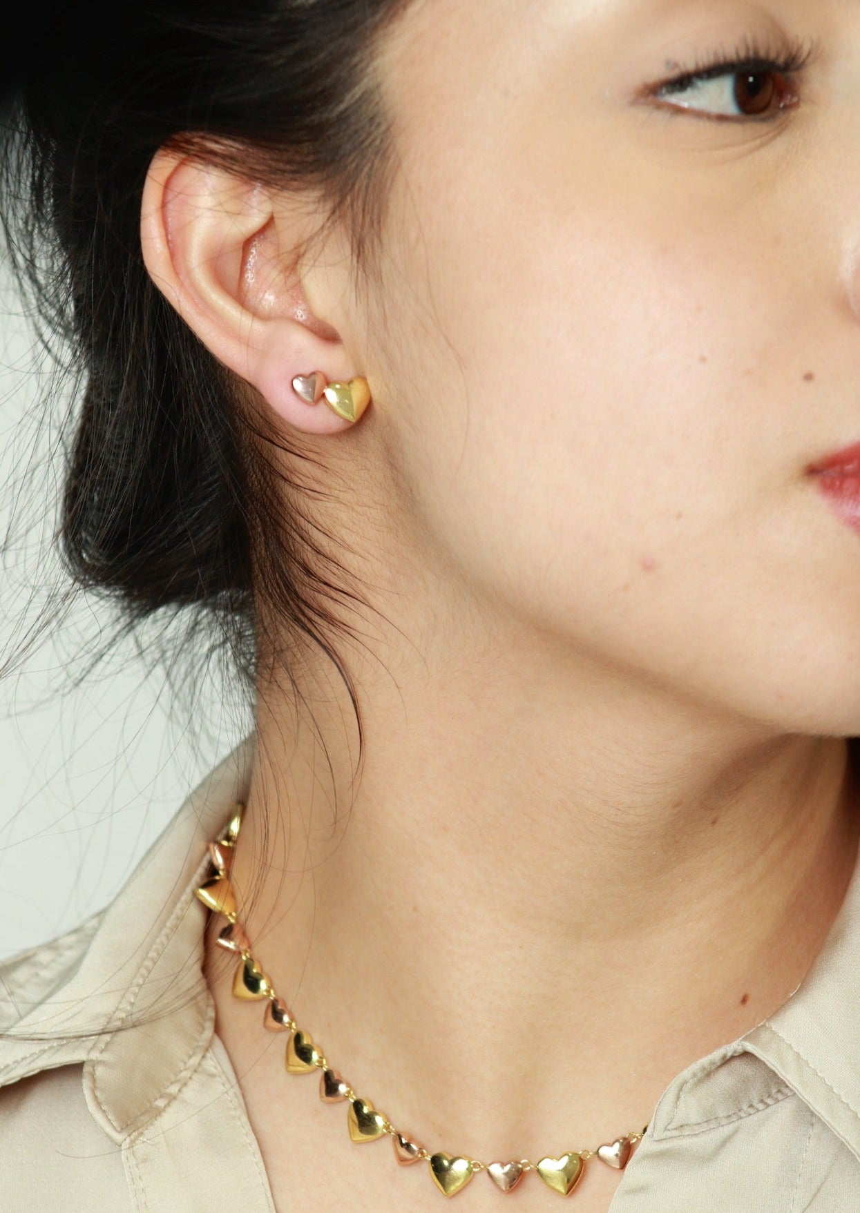 Aretes corazón trepador - Glowa