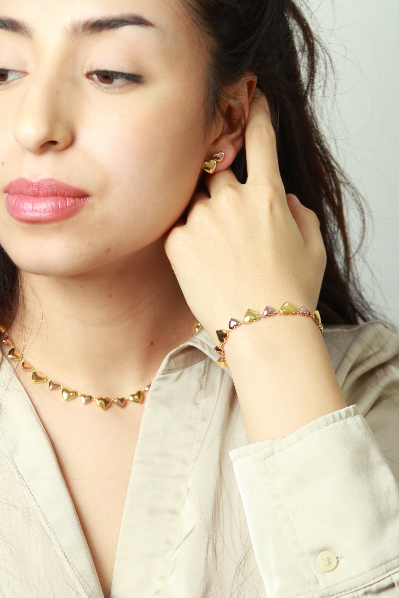 Aretes corazón trepador - Glowa
