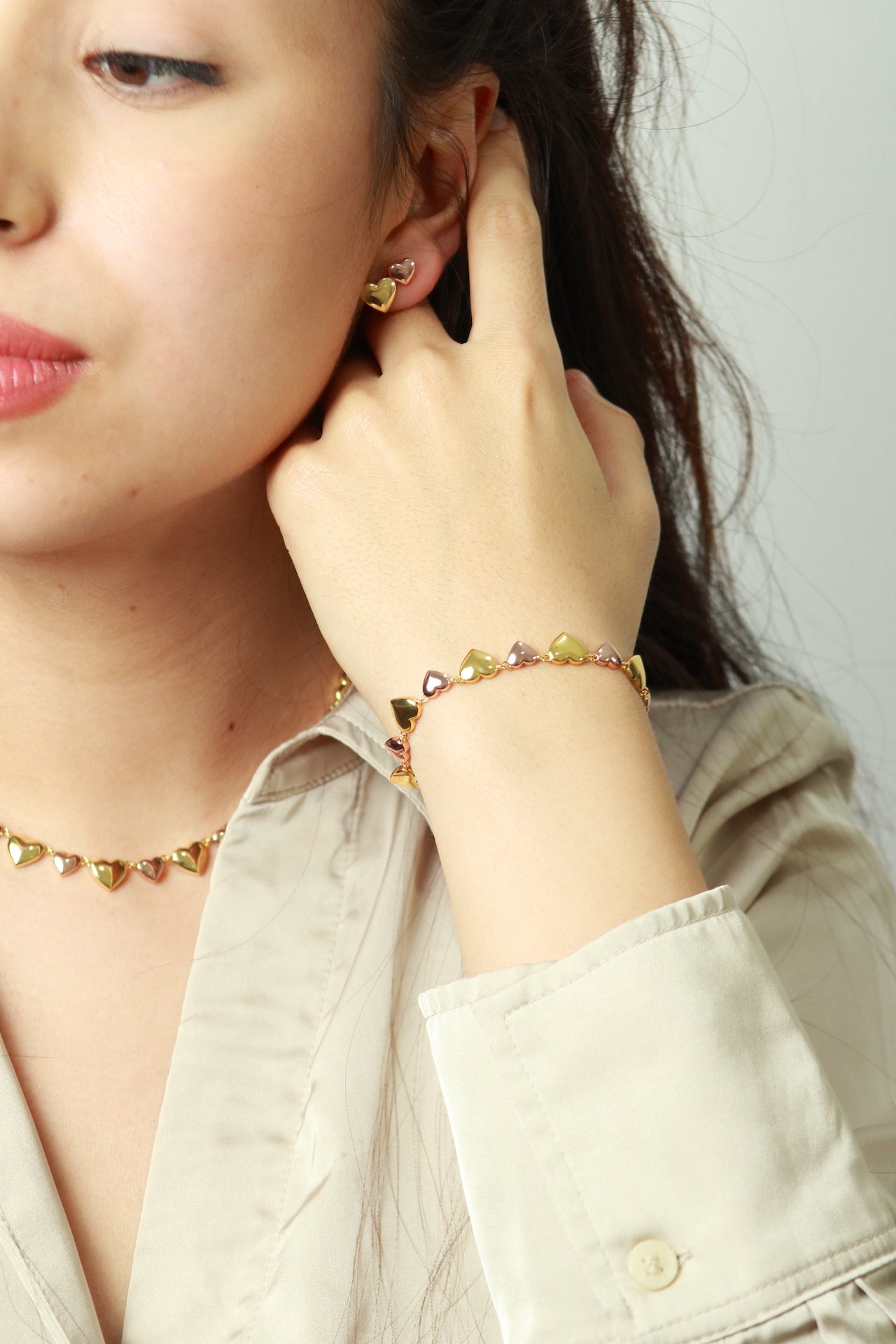 Aretes corazón trepador - Glowa