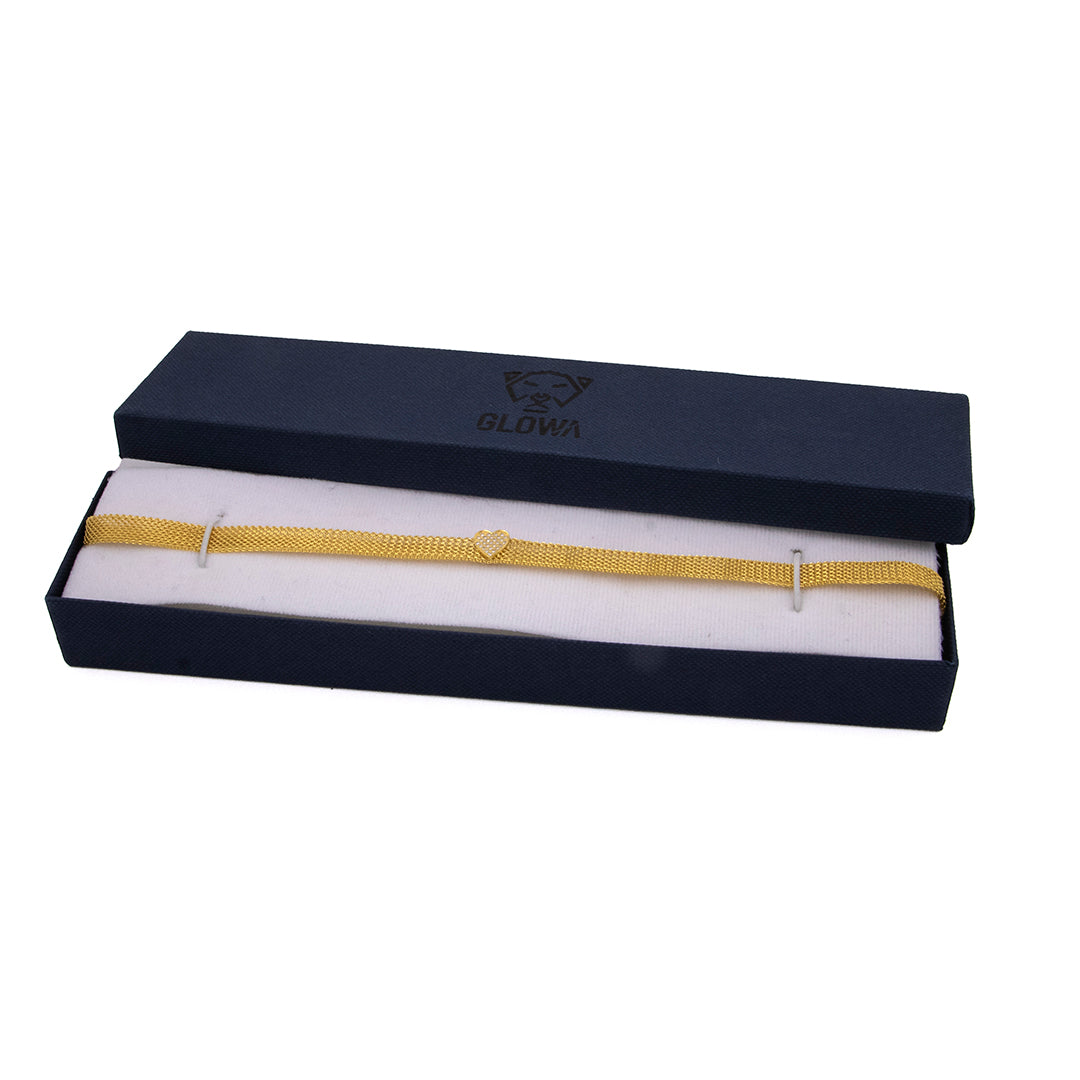 choker de baño de oro y zirconia 18k kilates glowa elegante