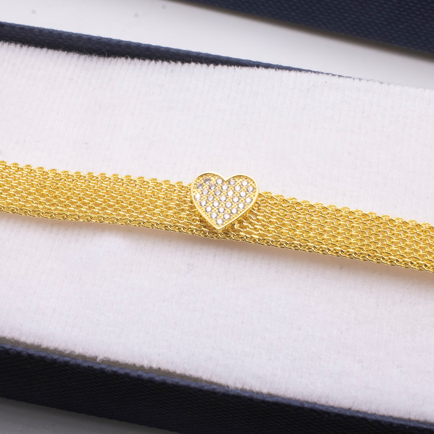 choker de baño de oro y zirconia 18k kilates glowa elegante
