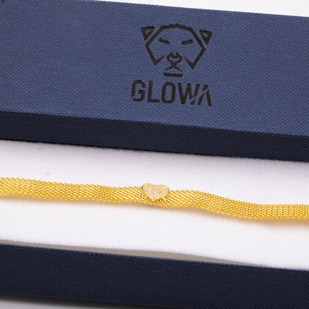 choker de baño de oro y zirconia 18k kilates glowa elegante