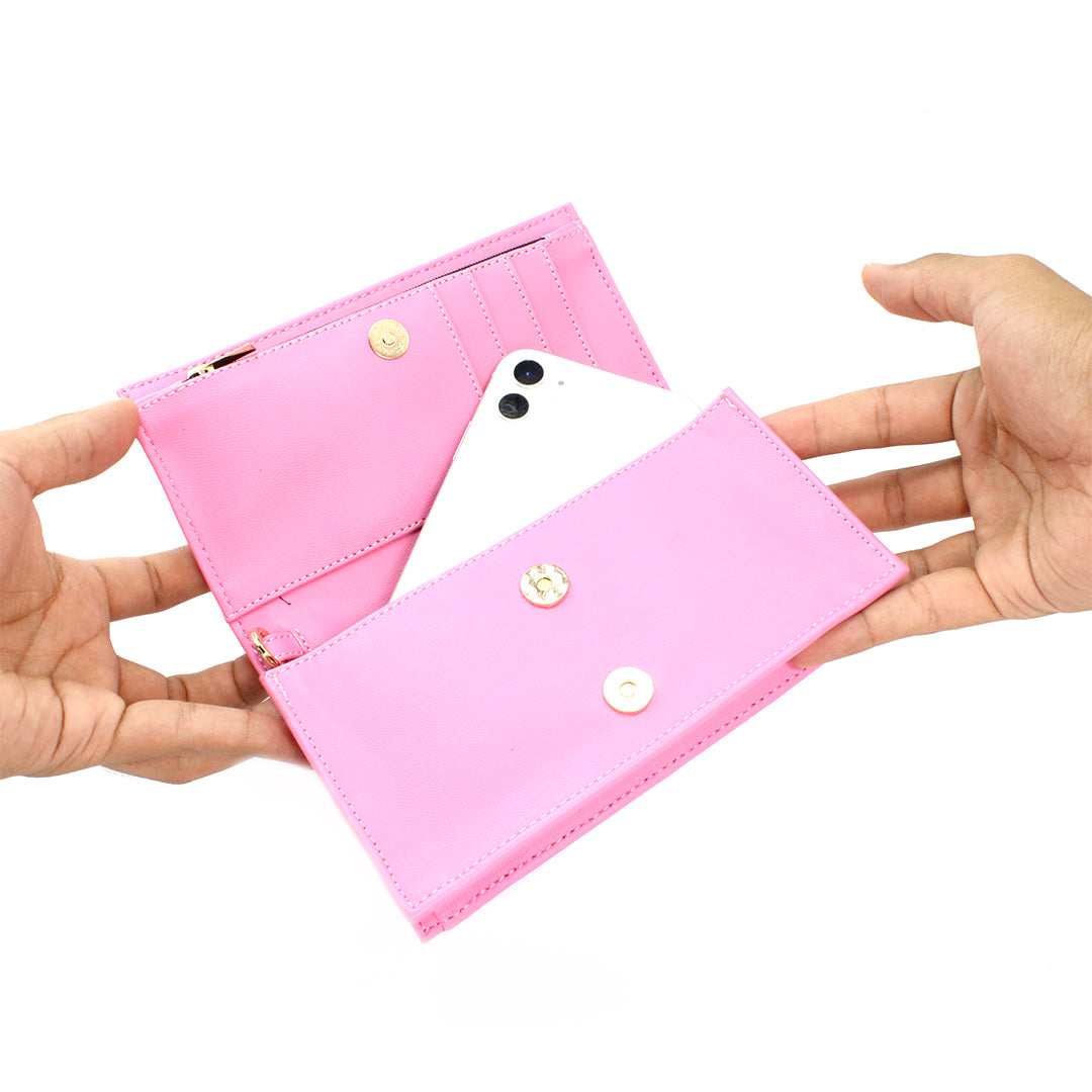 Bolsa mini bag rosa de piel sintética - Glowa bandolera cruzada bag casual elegante de mano
