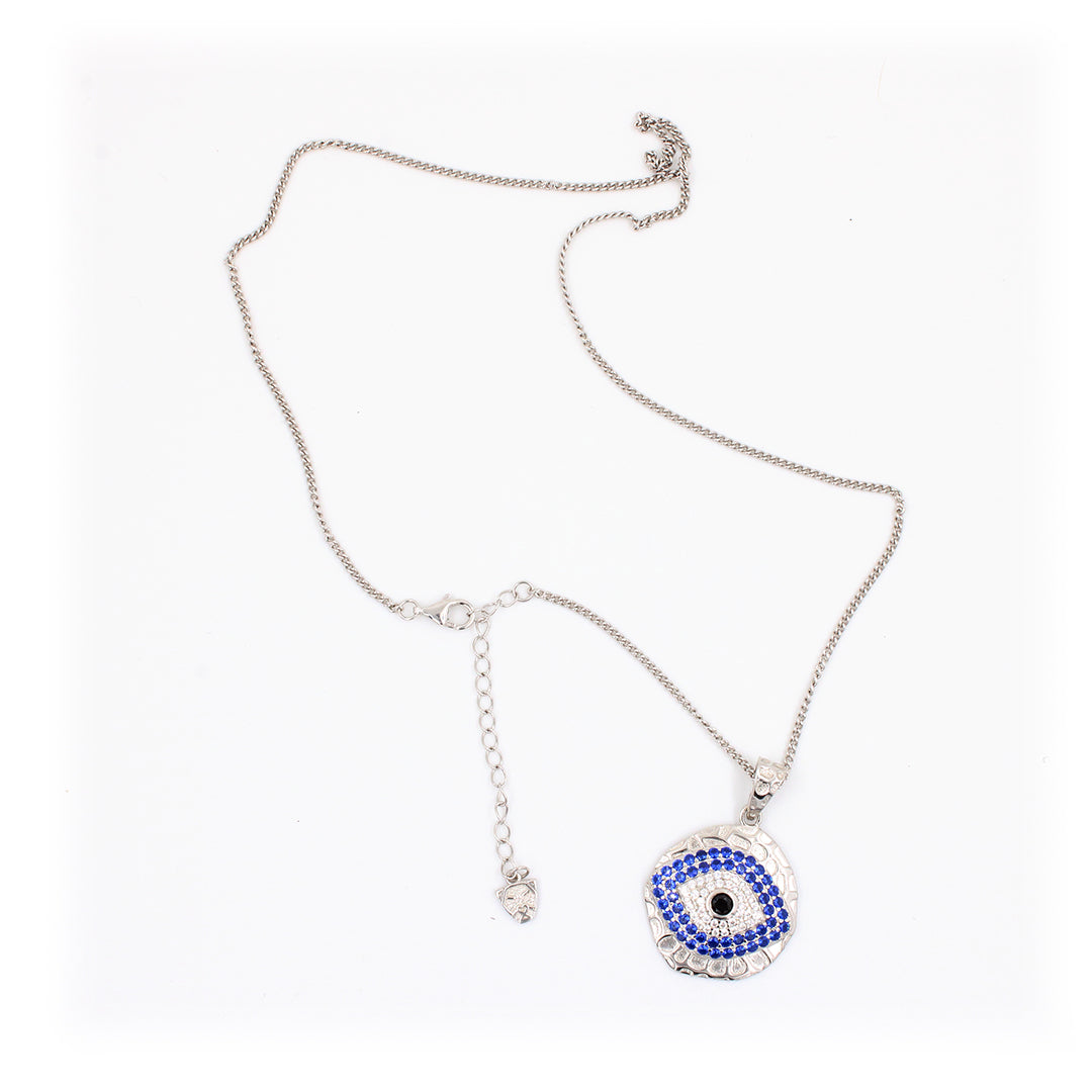 collar joyería de ojo turco de plata protección mujer