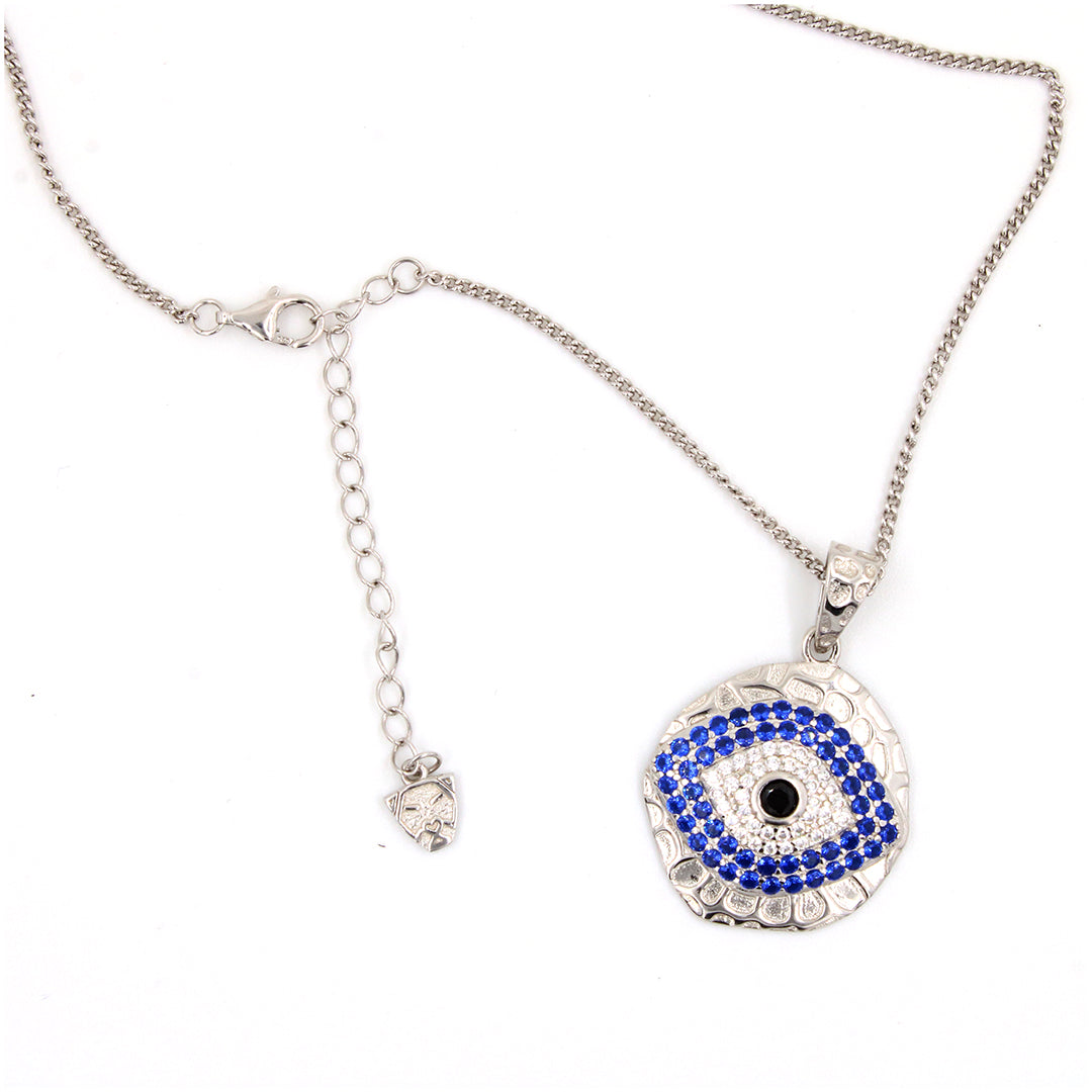 collar joyería de ojo turco de plata protección mujer
