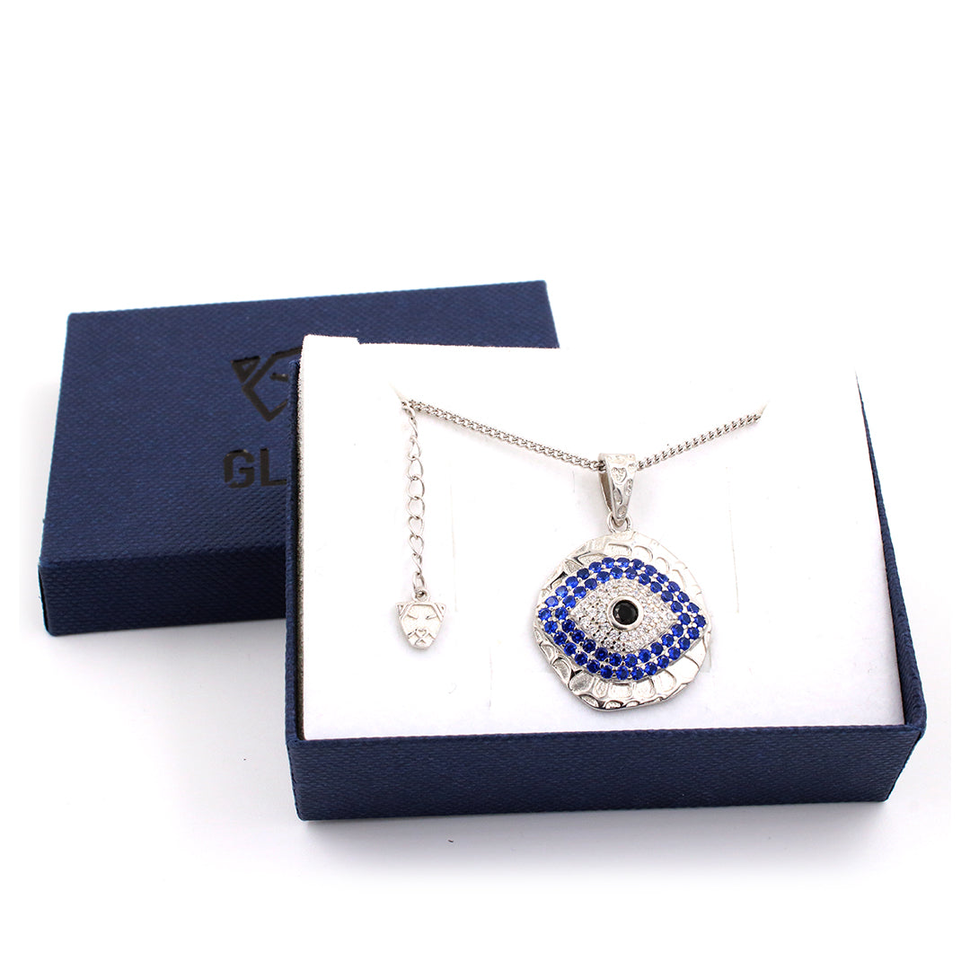 collar joyería de ojo turco de plata protección mujer