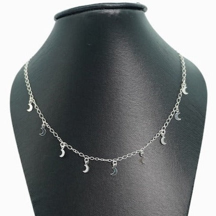 collar de plata lunas glowa mujer 