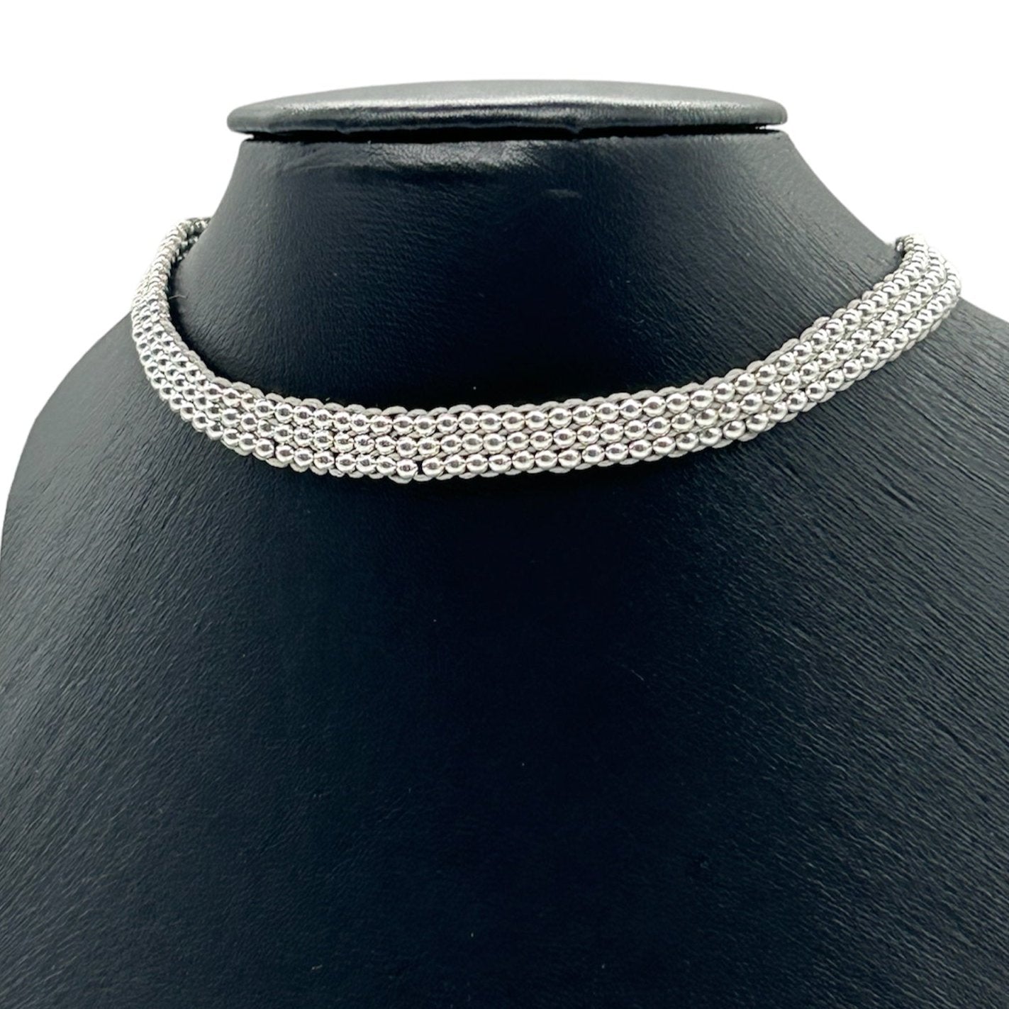 CHOKER DE PLATA PARA MUJER A LA MODA GLOWA TENDENCIA JOYERÍA ARY TENORIO