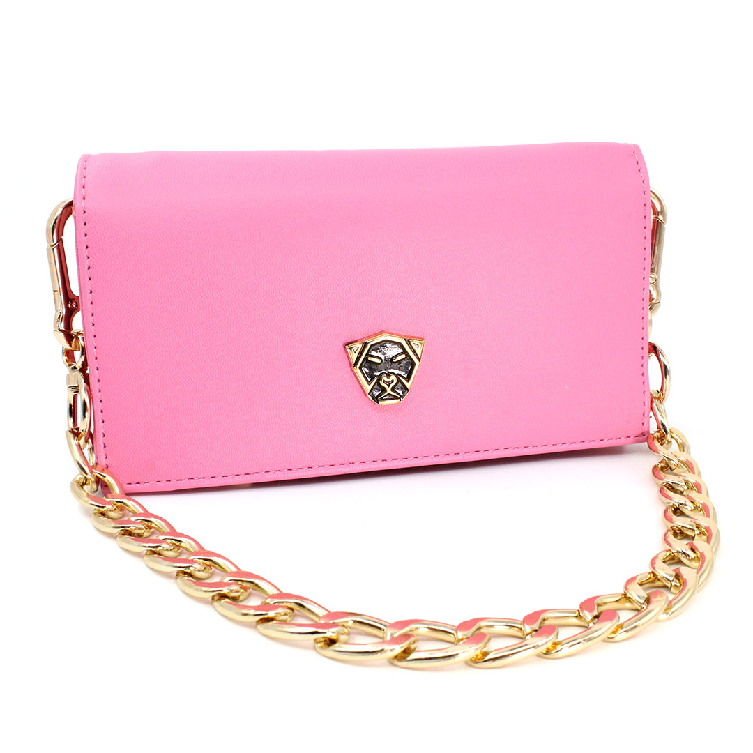 Bolsa mini bag rosa de piel sintética - Glowa bandolera cruzada bag casual elegante de mano