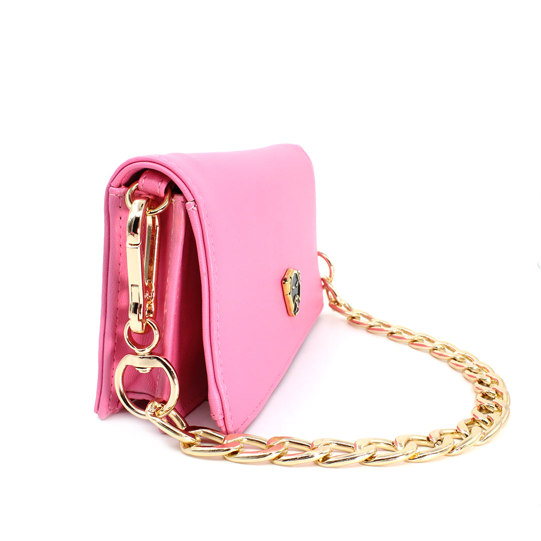 Bolsa mini bag rosa de piel sintética - Glowa bandolera cruzada bag casual elegante de mano