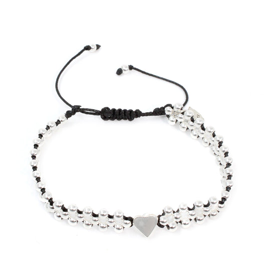 Pulsera Mini Corazón - Glowa ajustable mujer joya joyería esterlina