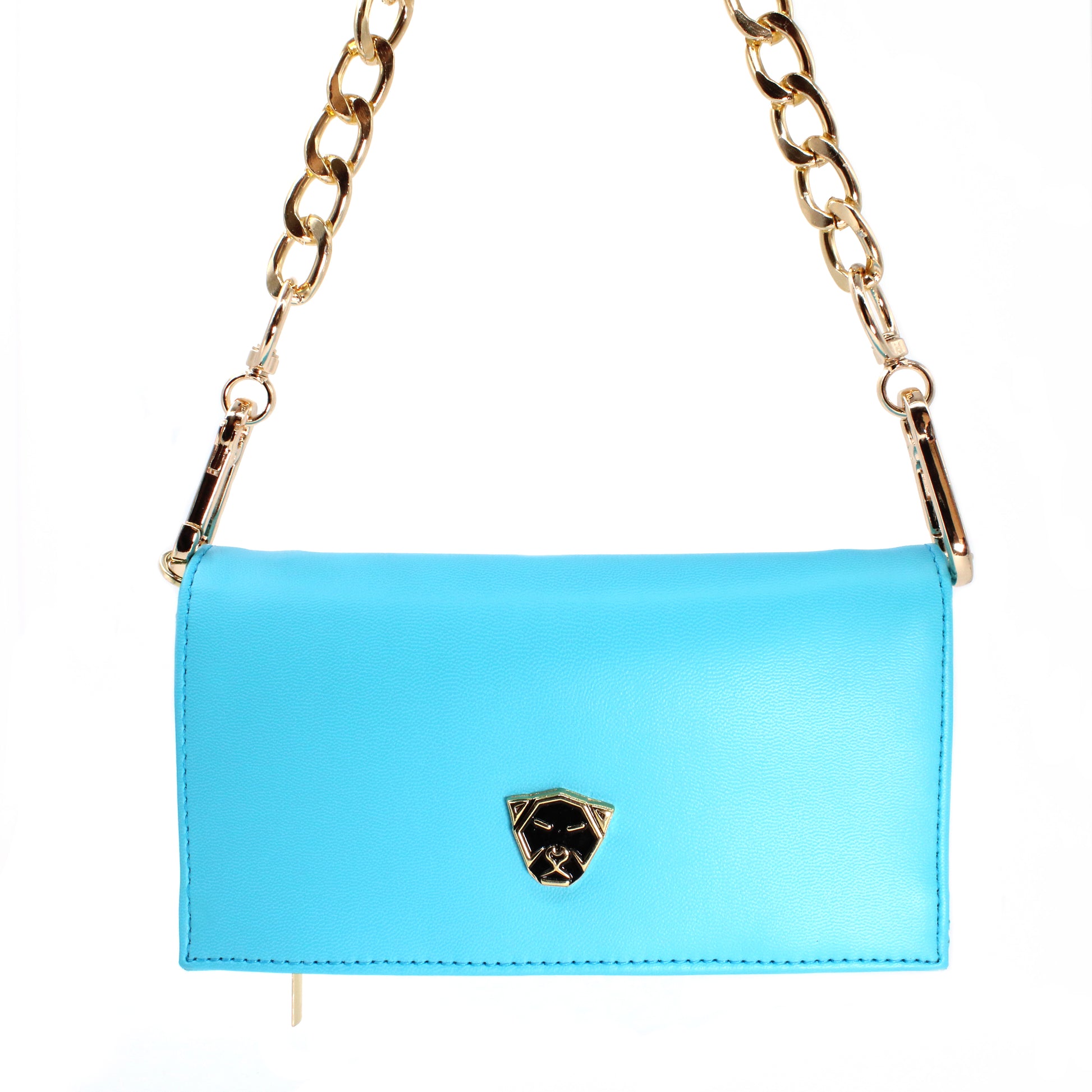 Bolsa mini azul de piel sintética - Glowa bandolera cruzada bag casual elegante de mano