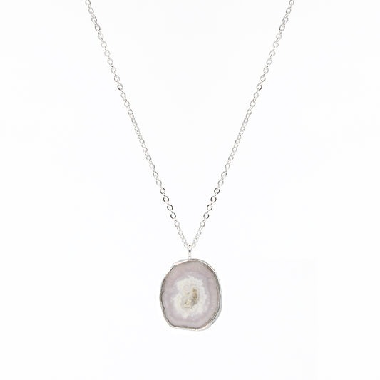 Collar Kilig plata .925 para mujer geoda esterlina casual elegante- Glowa